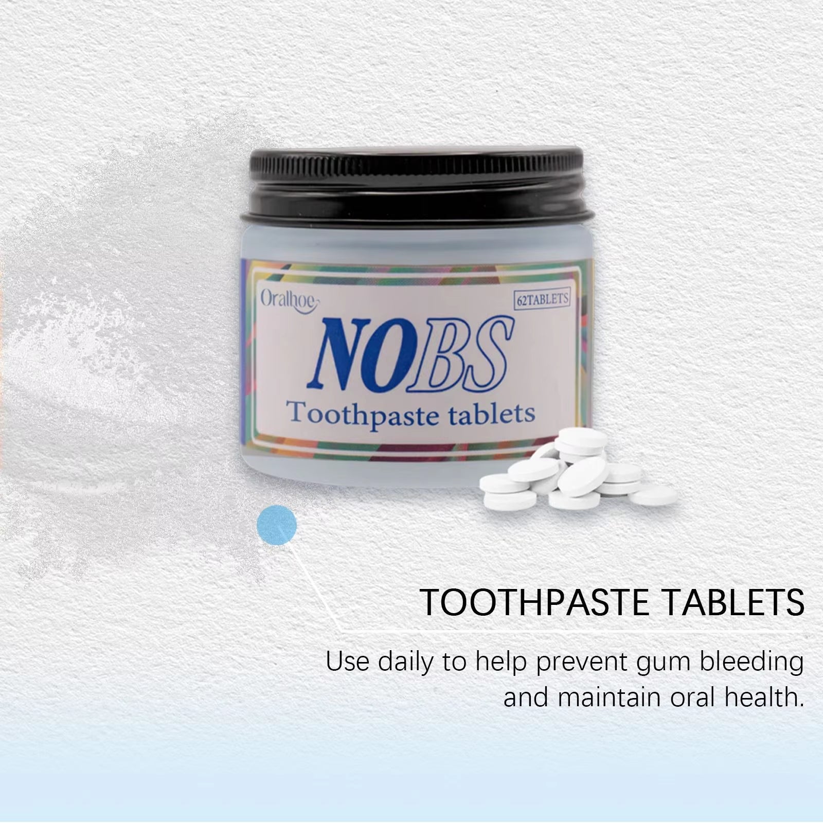 Chewable Toothpaste Tablets Remove Stains Brightening Teeth Gums Mint Flavor Travel Friendly Fresh Breath Solid Dental Tablets