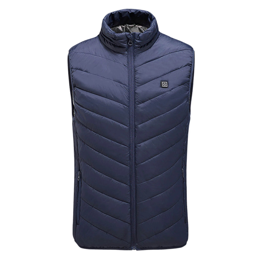 plus Size Heated Vest for Women Men 9 Heating Zones 3 Heat Levels Zip up Quilted Jackets Sleeveless Stand Collar Thermal Padded Coats with Zipper Pockets 2025 Winter Unisex Outerwear